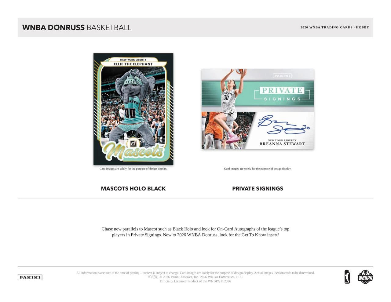 2026 Panini Donruss WNBA Basketball Hobby Box