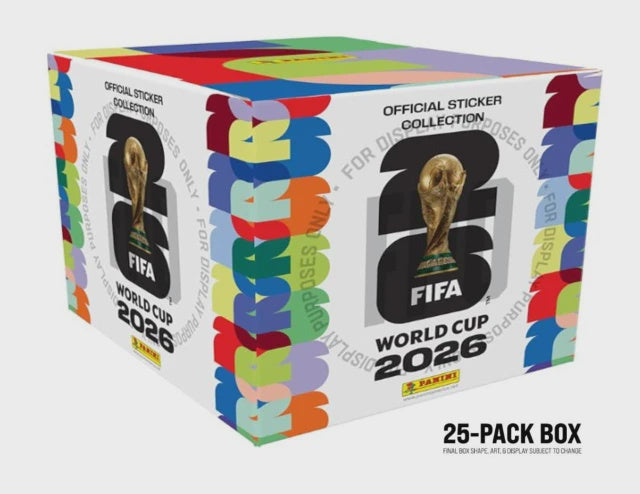 2026 Panini FIFA World Cup Soccer Sticker 25-Pack Box