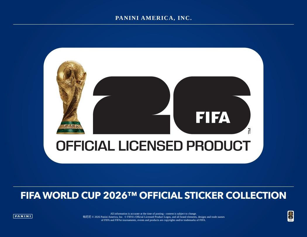 2026 Panini FIFA World Cup Soccer Sticker 25-Pack Box