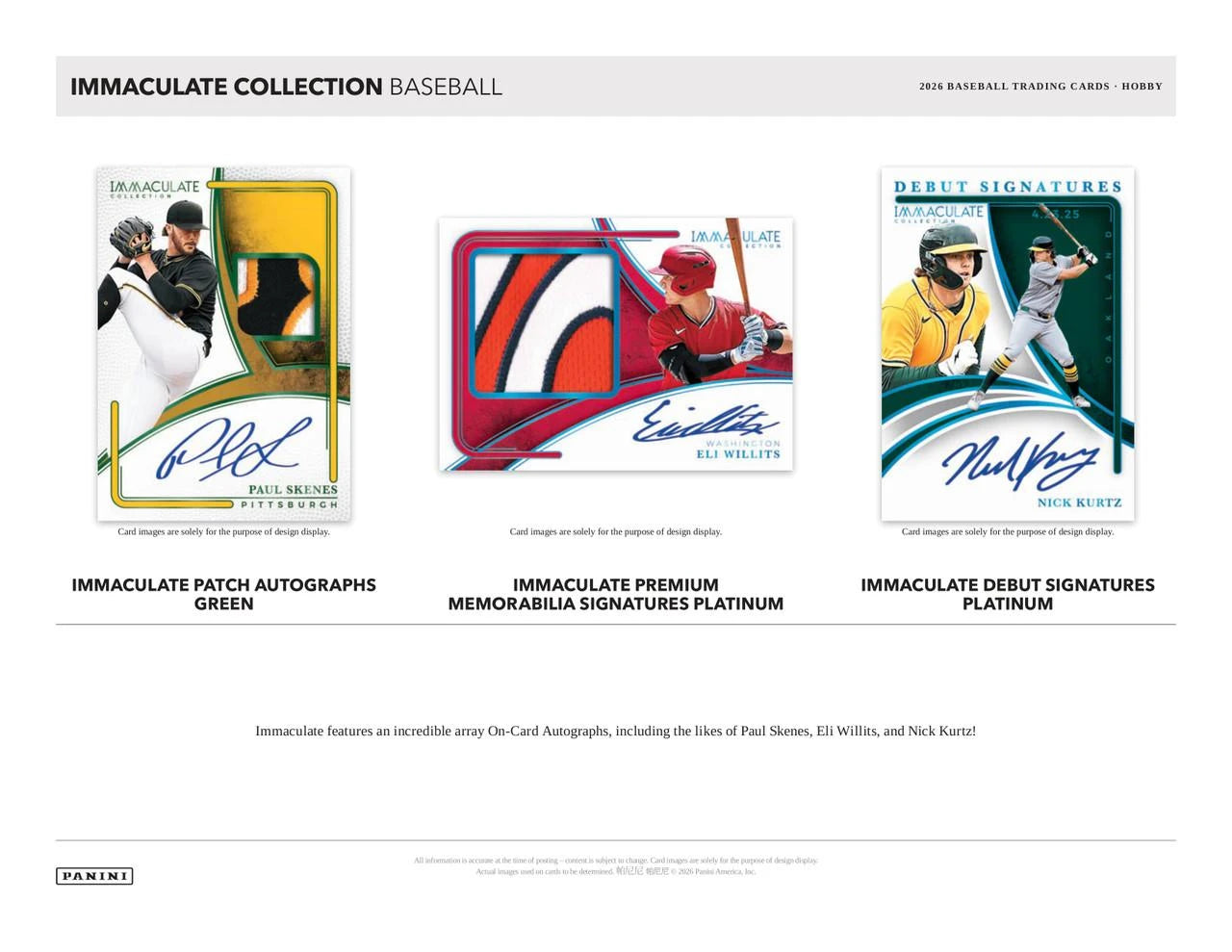 2026 Panini Immaculate Baseball Hobby Box