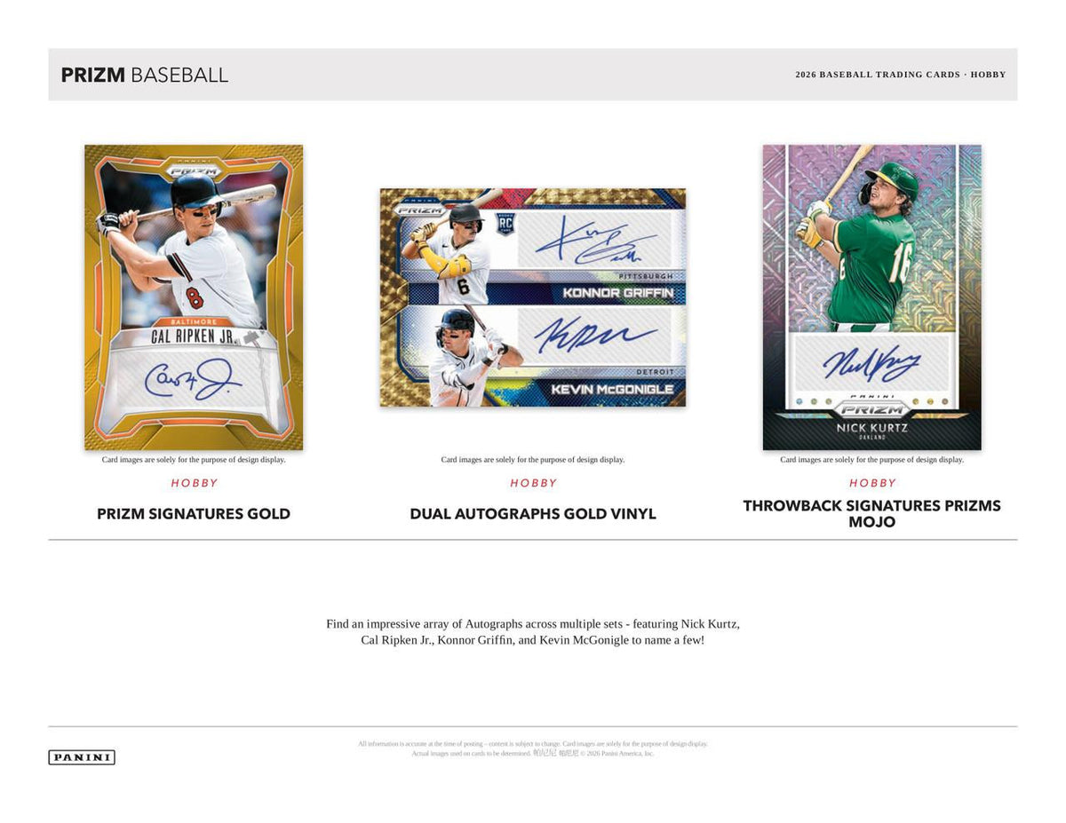 2026 Panini Prizm Baseball Hobby Box