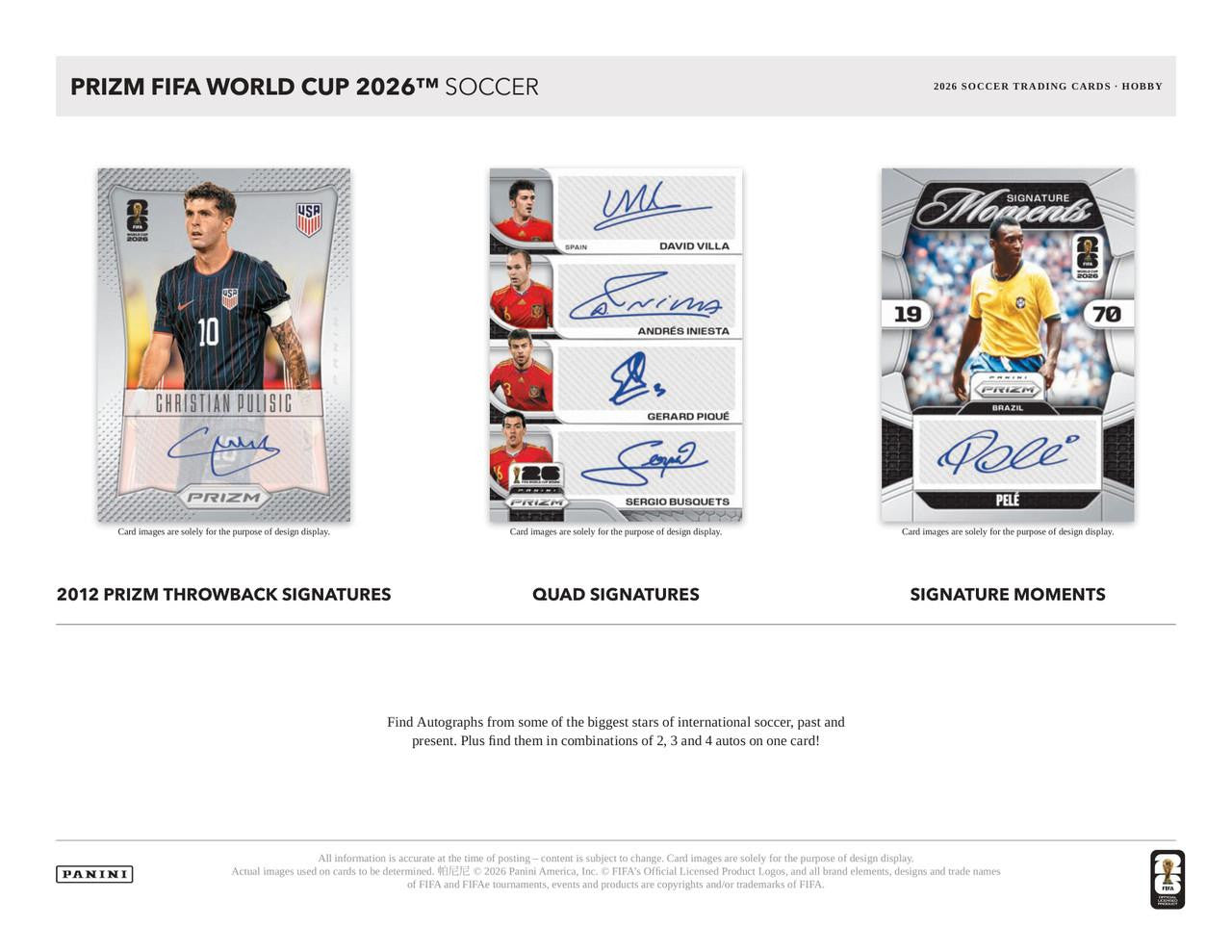2026 Panini Prizm FIFA World Cup Soccer Hobby Box