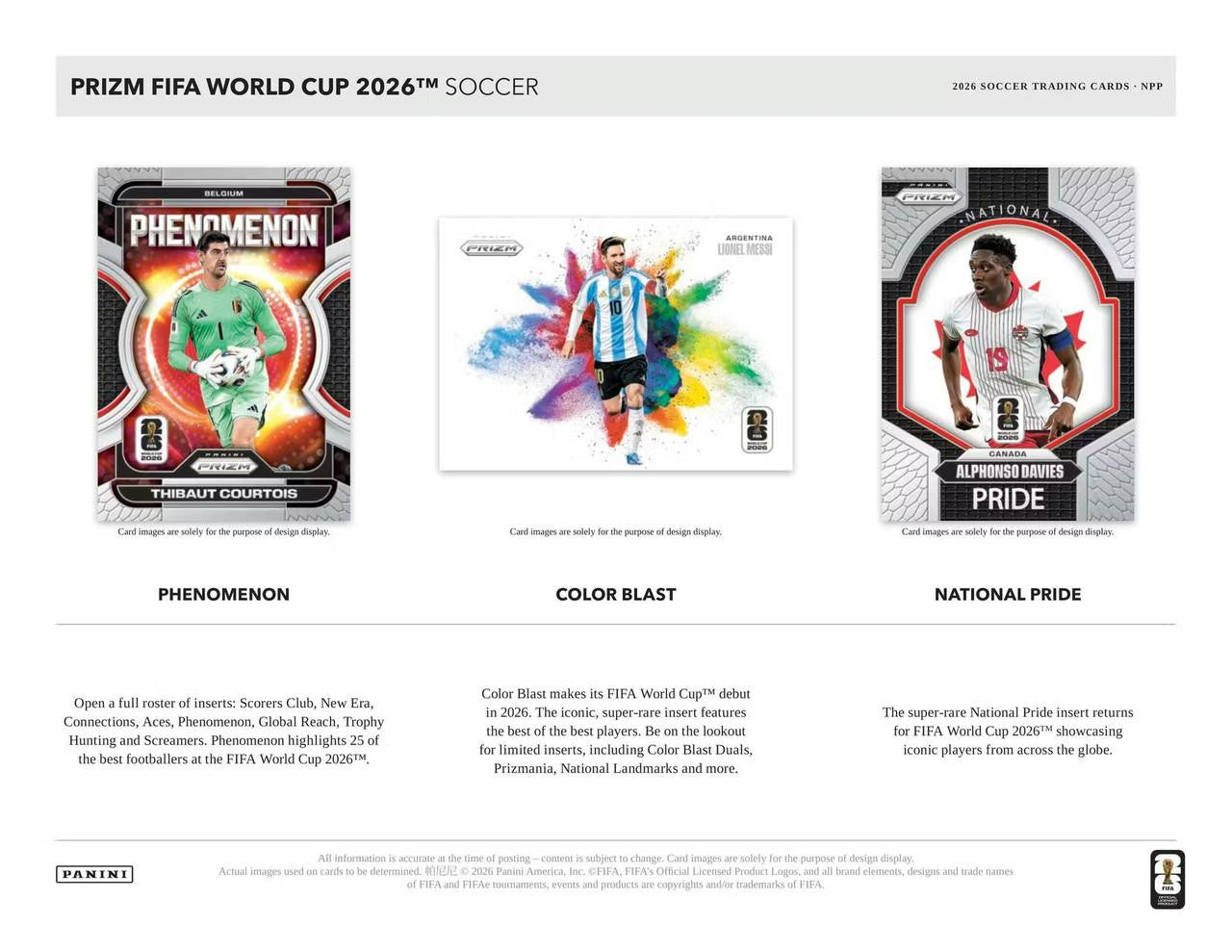 2026 Panini Prizm FIFA World Cup Soccer Hobby Mega Box