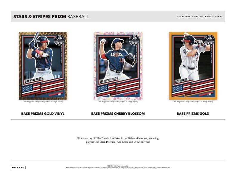 2026 Panini USA Stars & Stripes Prizm Baseball Hobby Box