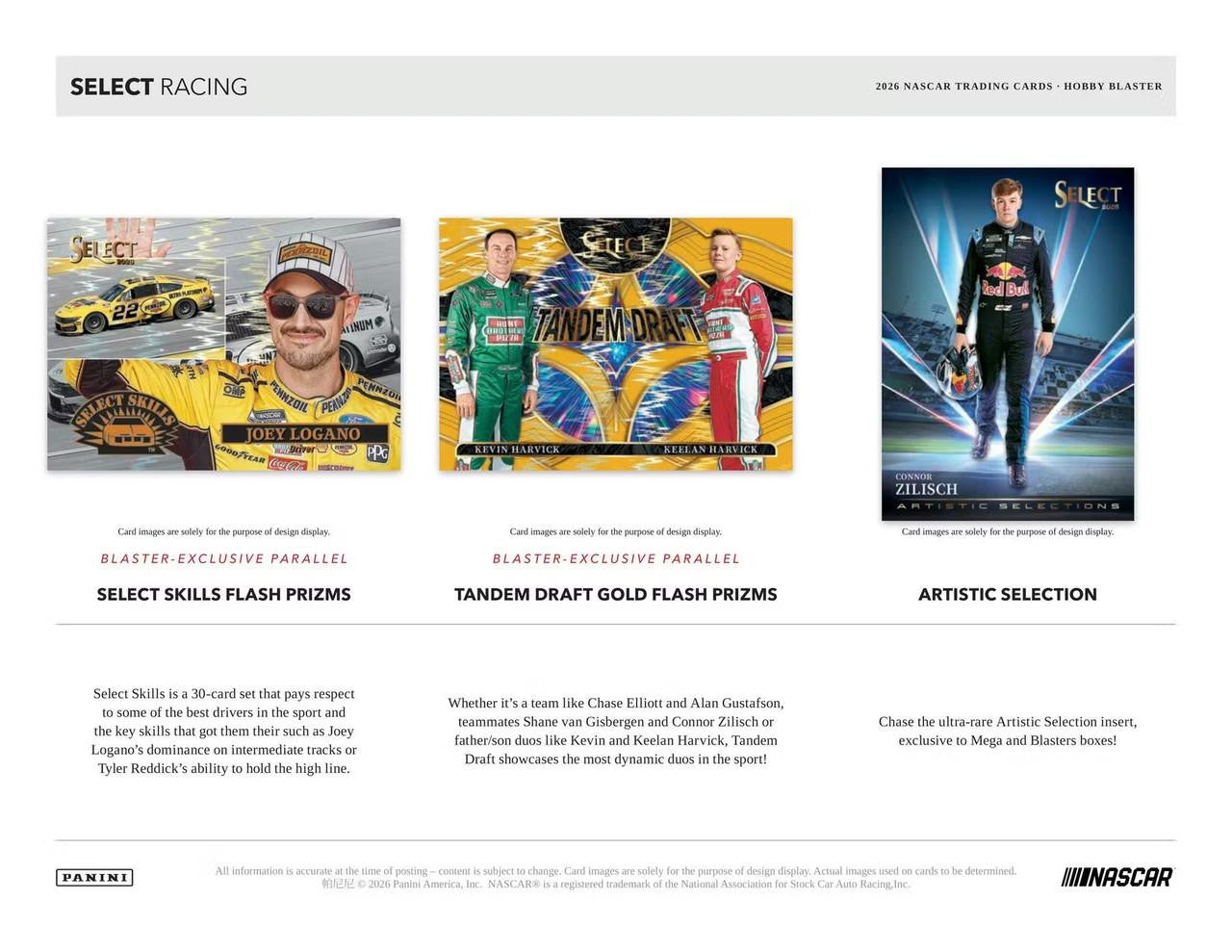 2026 Panini Select NASCAR Racing Hobby Blaster Box