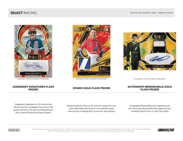 2026 Panini Select NASCAR Racing Hobby Blaster Box