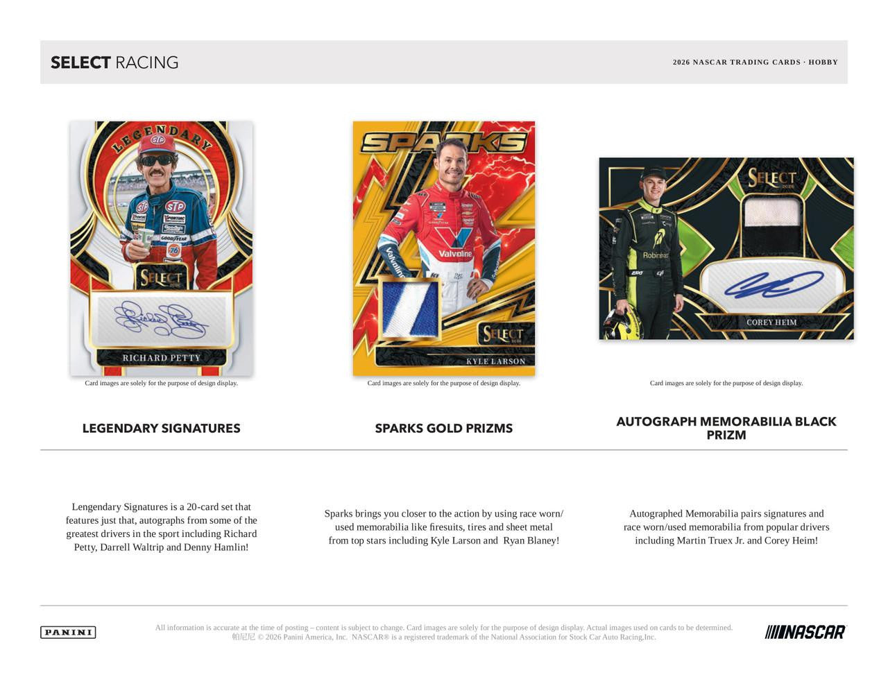 2026 Panini Select Racing Hobby Box