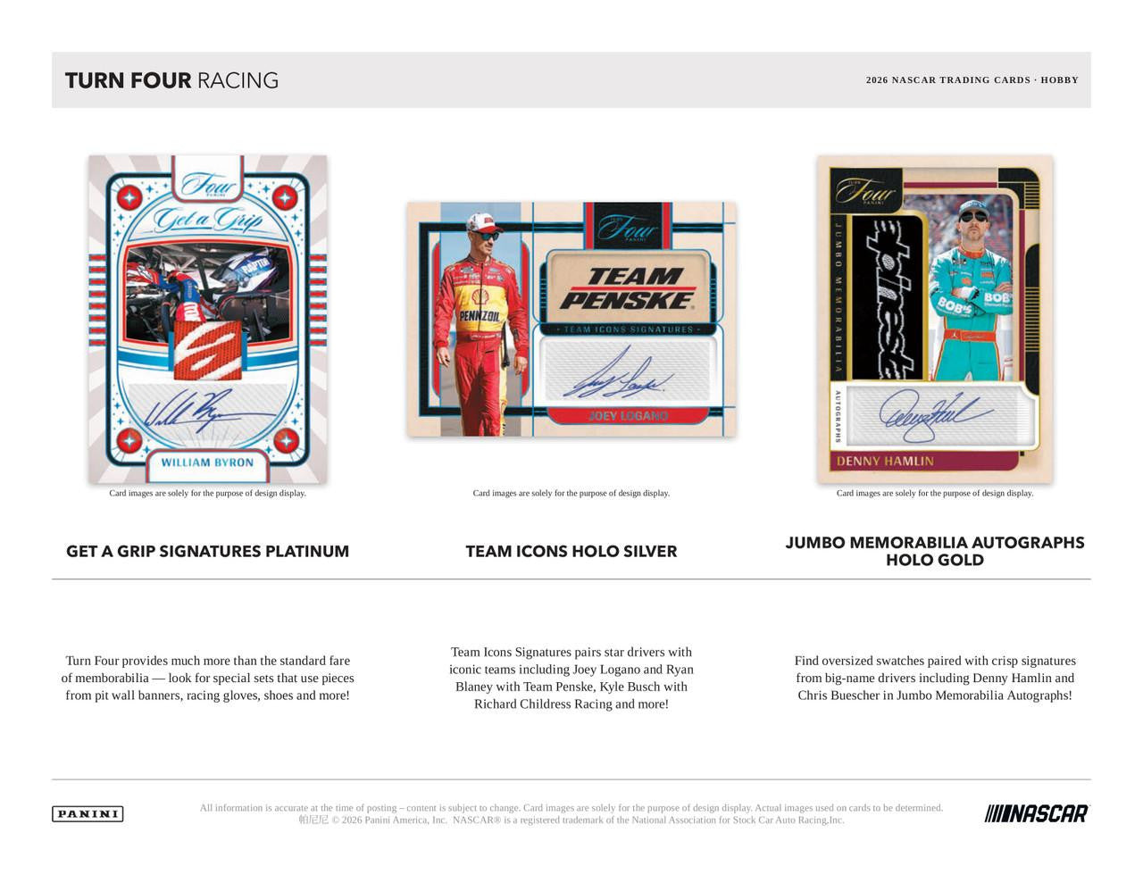 2026 Panini Turn Four Racing Hobby Box