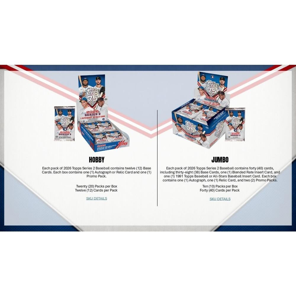 2026 Topps Series 2 Baseball Jumbo Hobby Box