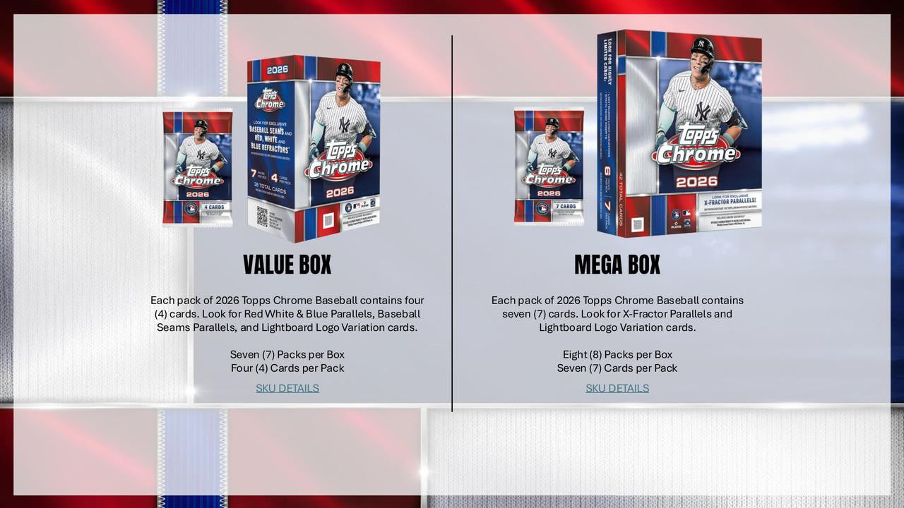 2026 Topps Chrome Baseball Mega Box