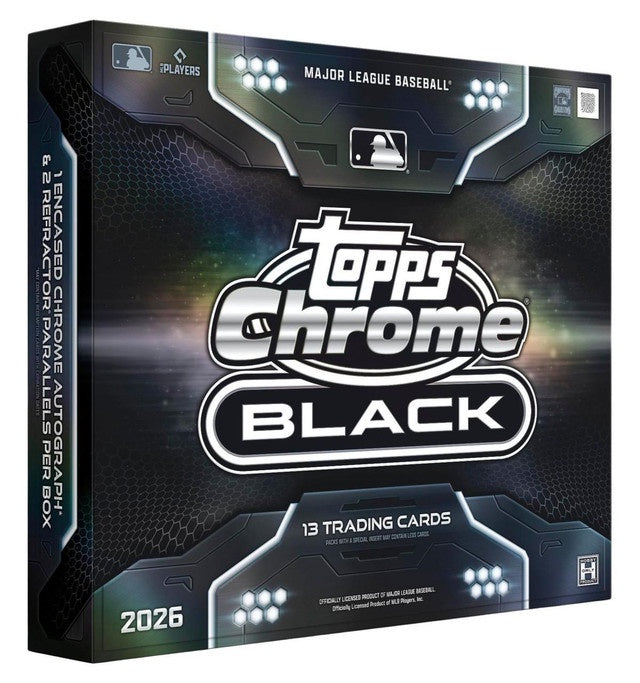 2026 Topps Chrome Black Baseball Hobby Box – LegendsSportsGames