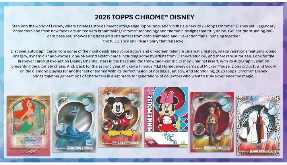 2026 Topps Chrome Disney Blaster Box