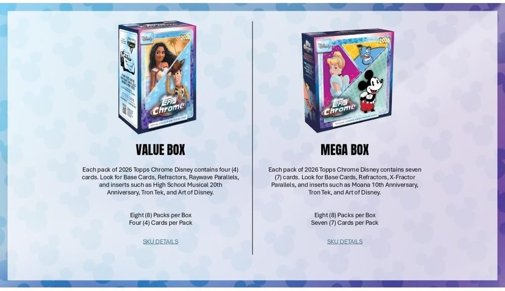 2026 Topps Chrome Disney Blaster Box