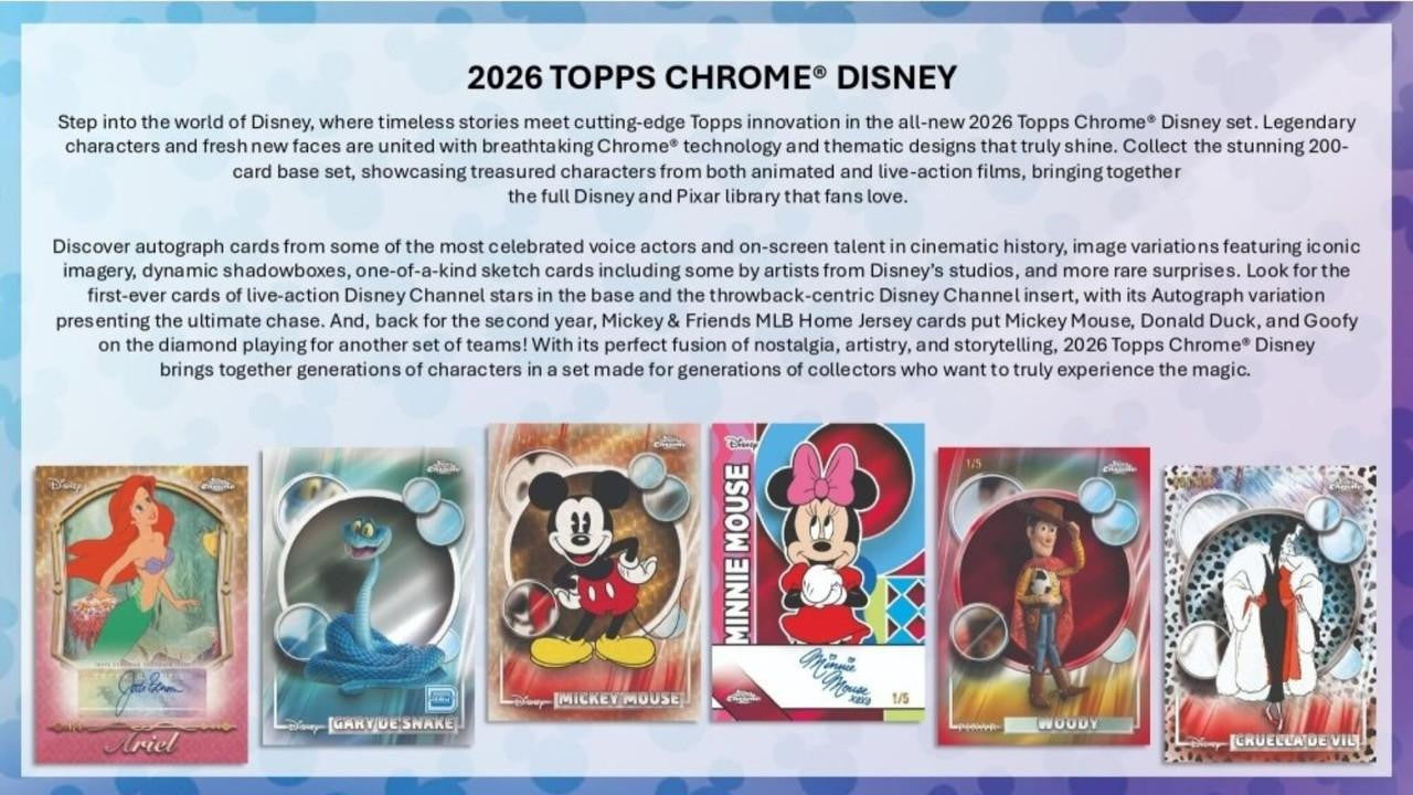 2026 Topps Chrome Disney Hobby Box