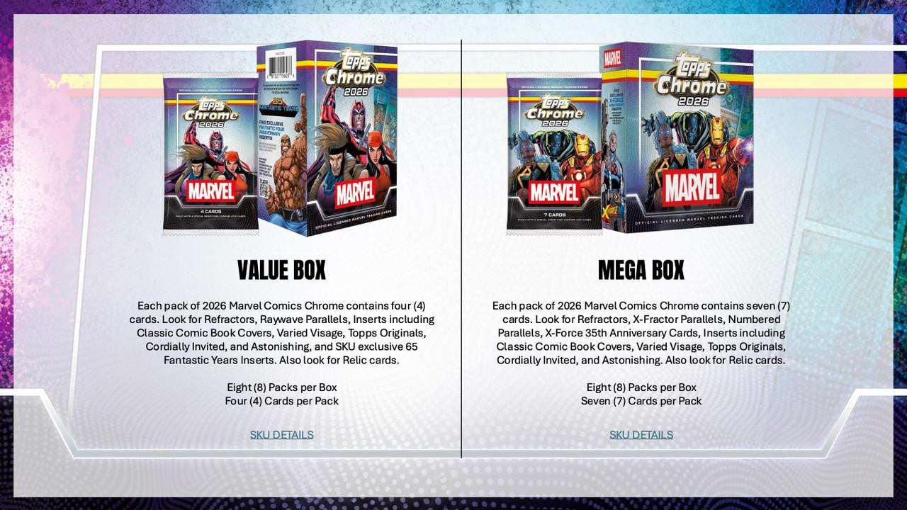 2026 Topps Marvel Comics Chrome Blaster Box Case (40)