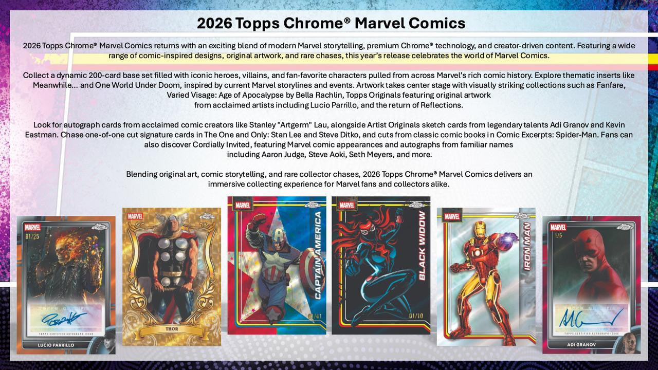 2026 Topps Marvel Comics Chrome Blaster Box Case (40)