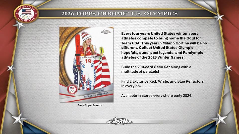 2026 Topps Chrome US Olympic & Paralympic Hopefuls Blaster Box