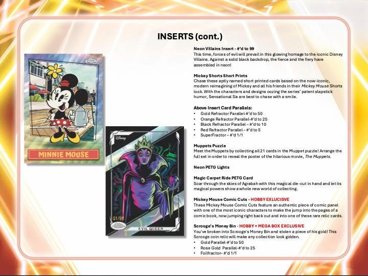 2026 Topps Disney Neon Mega Box