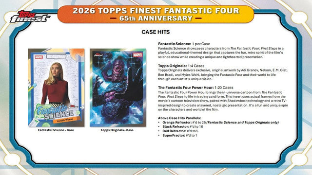 2026 Topps Finest Marvel Fantastic Four 65th Anniversary Hobby Box