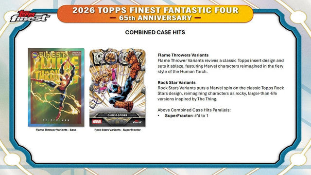2026 Topps Finest Marvel Fantastic Four 65th Anniversary Hobby Box