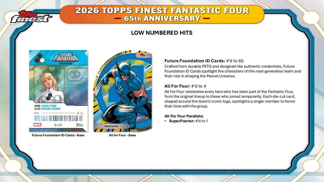 2026 Topps Finest Marvel Fantastic Four 65th Anniversary Hobby Box