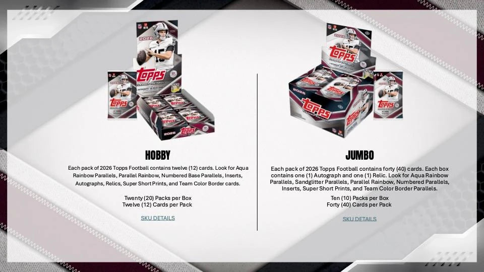 2026 Topps Football Hobby Box