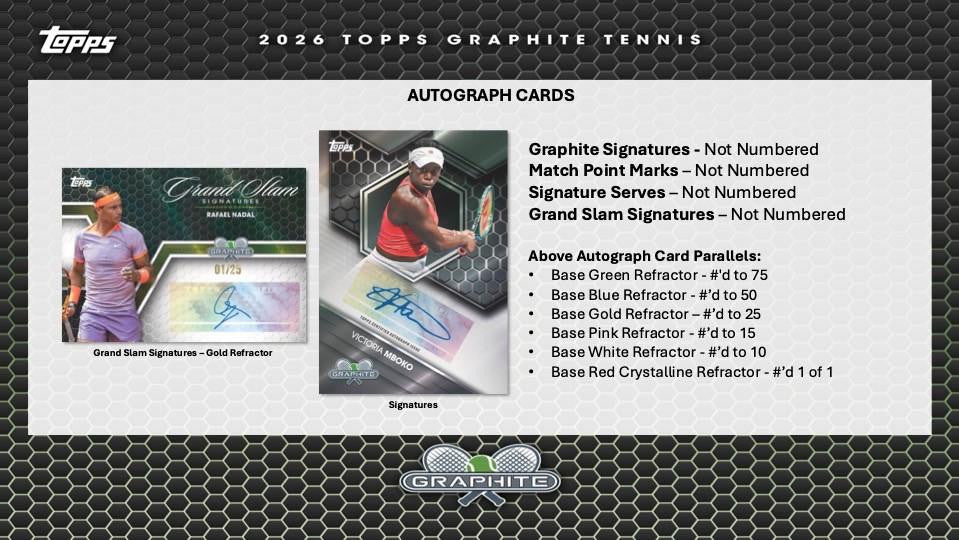 2026 Topps Graphite Tennis Hobby Box