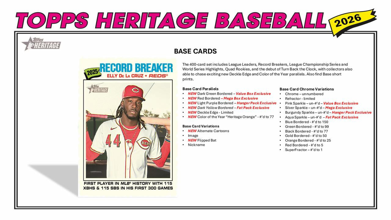 2026 Topps Heritage Baseball Hanger Box
