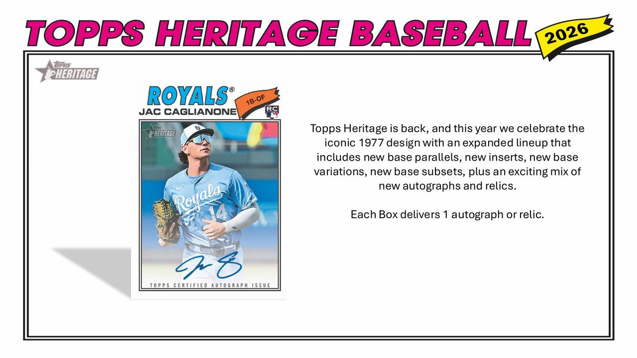 2026 Topps Heritage Baseball Hobby Box CASE (12)