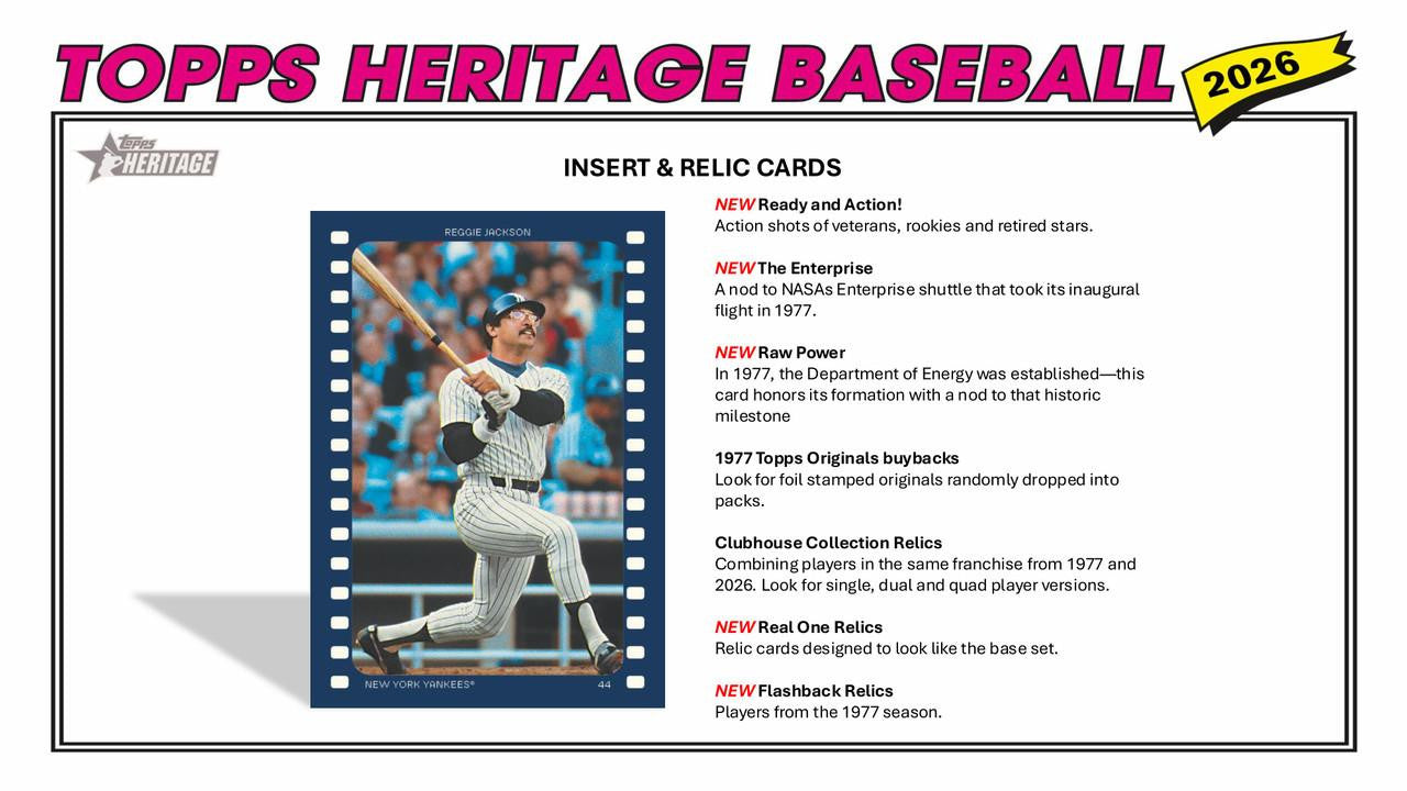 2026 Topps Heritage Baseball Hobby Box CASE (12)