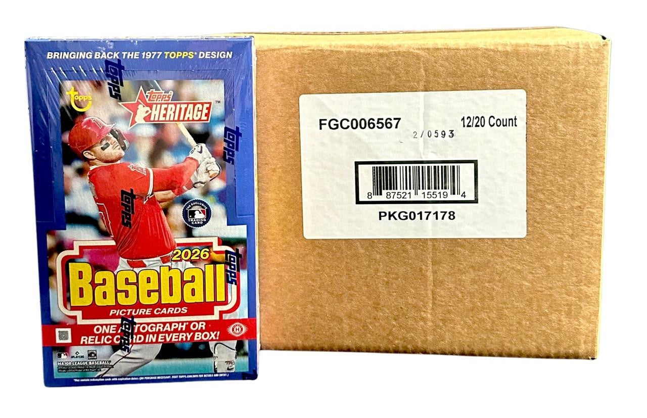 2026 Topps Heritage Baseball Hobby Box CASE (12)
