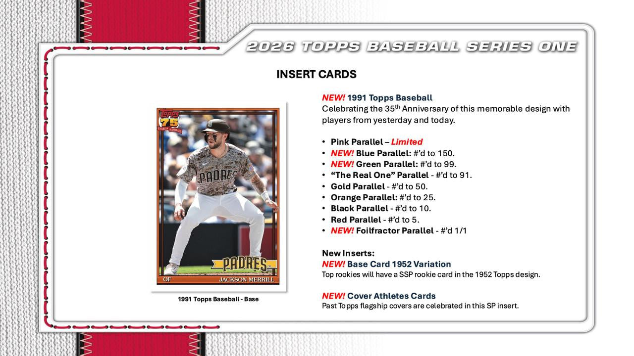 2026 Topps Series 1 Baseball Jumbo Hobby Box