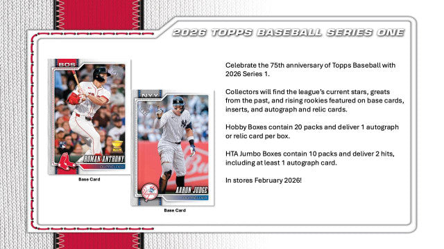 2026 Topps Series 1 Baseball Jumbo Hobby Box