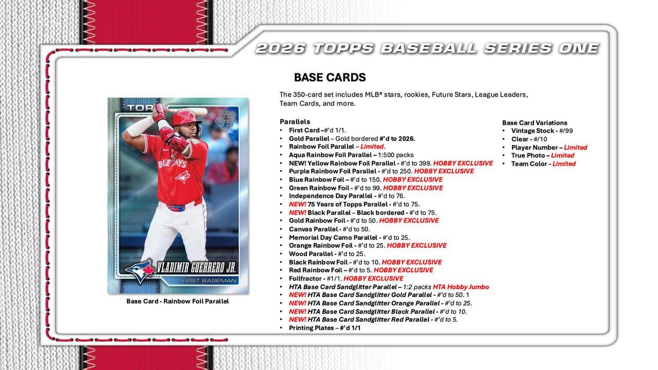 2026 Topps Series 1 Baseball Hobby Box