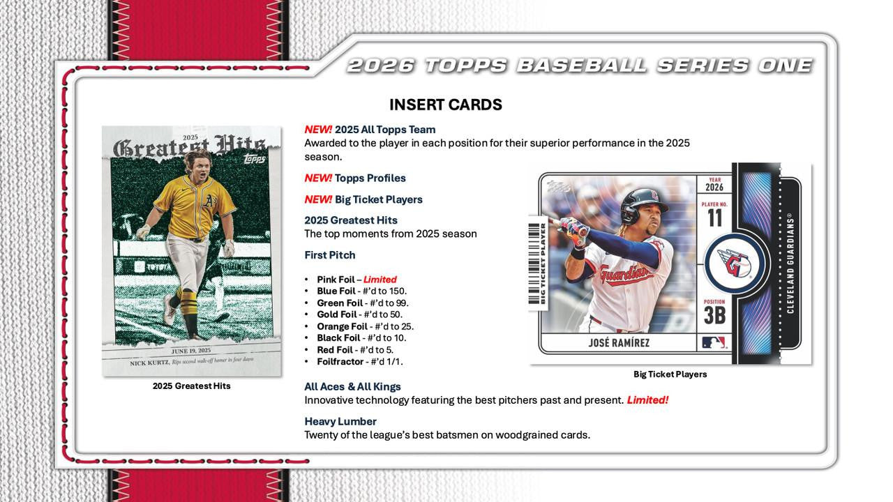 2026 Topps Series 1 Baseball Jumbo Hobby Box