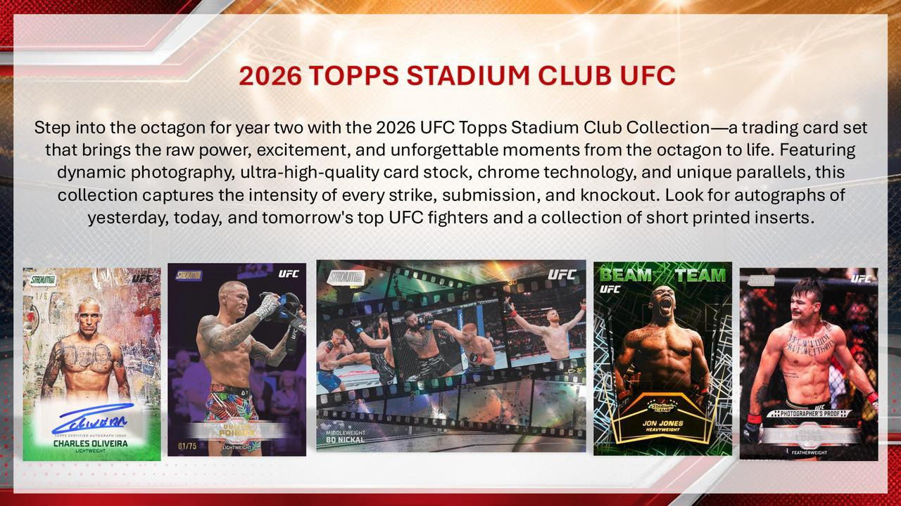 2026 Topps UFC Stadium Club Hobby Box