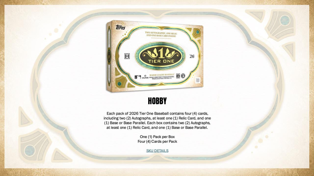 2026 Topps Tier One Baseball Hobby Box