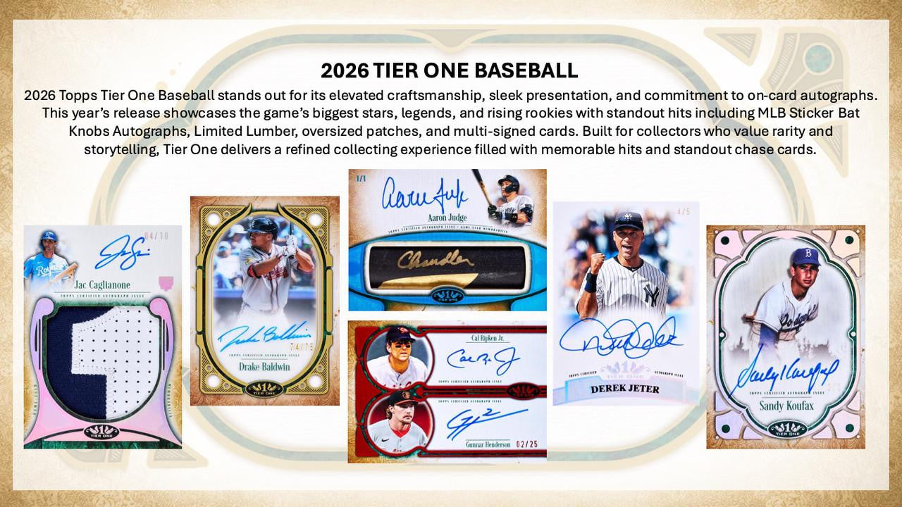 2026 Topps Tier One Baseball Hobby Box