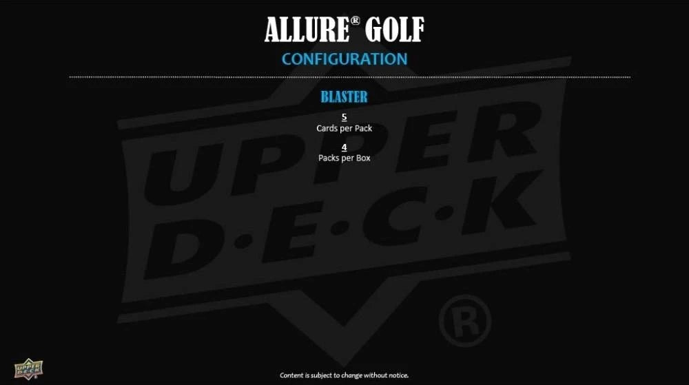2026 Upper Deck Allure Golf Blaster Box