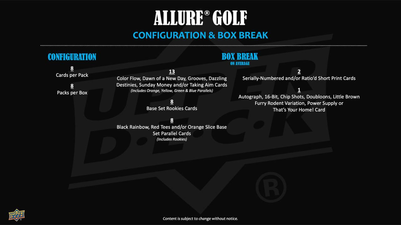 2026 Upper Deck Allure Golf Hobby Box