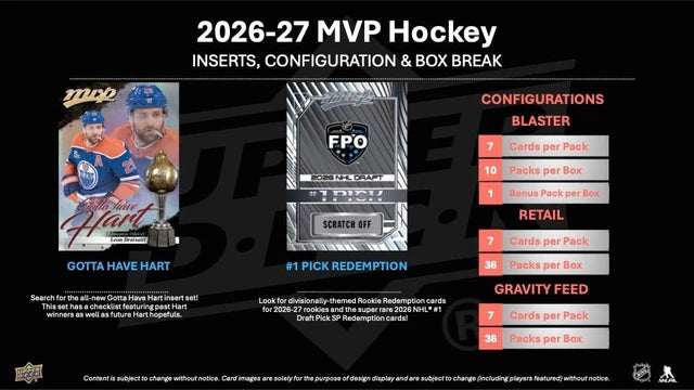 2026-27 Upper Deck MVP Hockey Blaster Box
