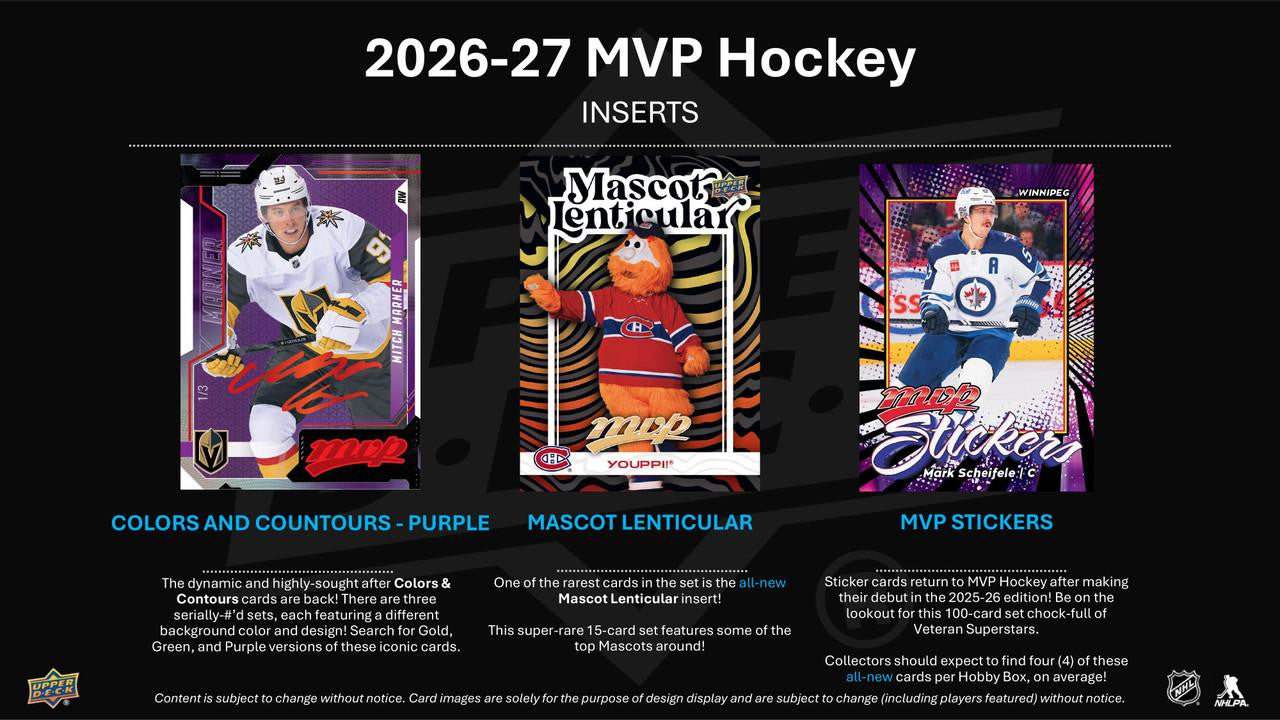 2026/27 Upper Deck MVP Hockey Hobby Box