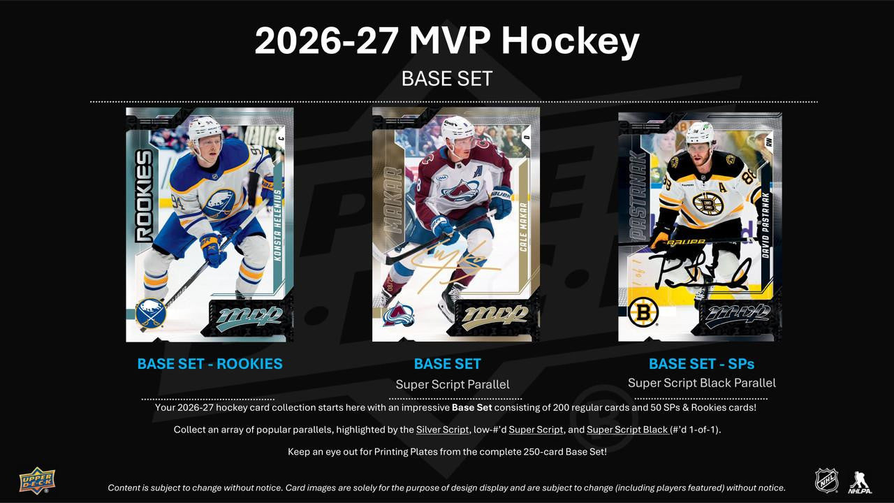 2026/27 Upper Deck MVP Hockey Hobby Box