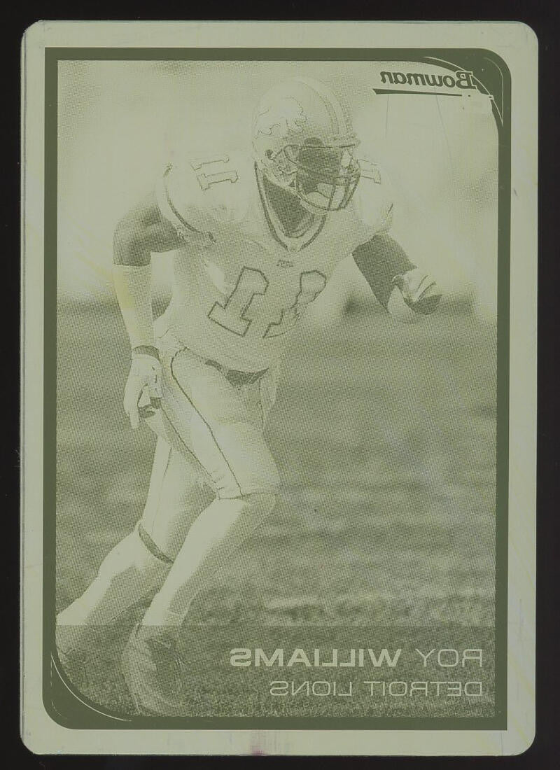 2006 Bowman Chrome Printing Plate Yellow #189 Roy Williams True 1/1