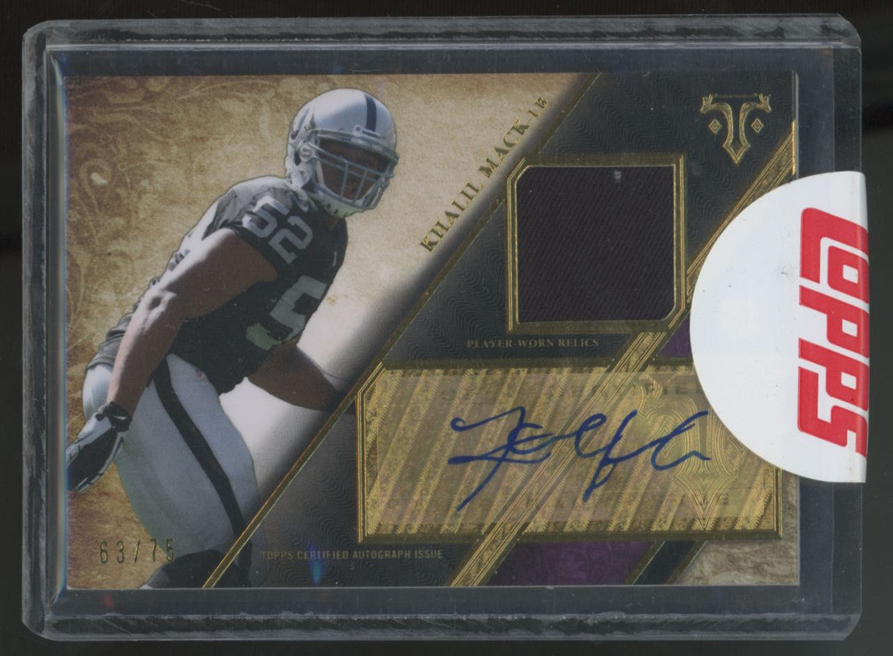 2014 Topps Triple Threads Khalil Mack RC Purple Patch Auto RPA /75 #TTRAR-43