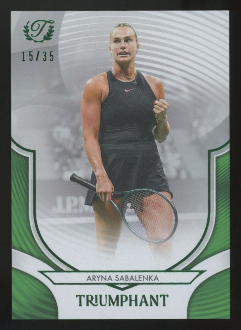 2025 Topps Triumphant Aryna Sabalenka Grass Court Green /35 #9