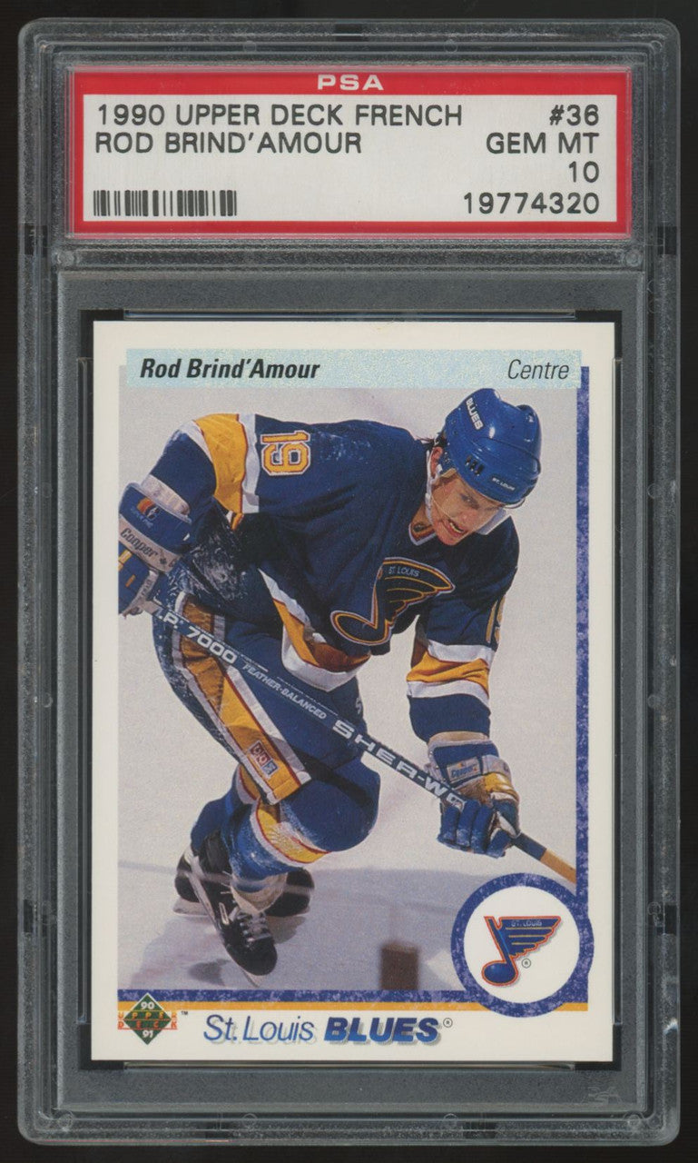 1990-91 Upper Deck French Rod Brind'Amour RC #36 PSA 10