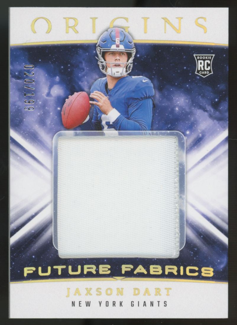 2025 Panini Origins Jaxson Dart RC Future Fabrics /199 #FF2