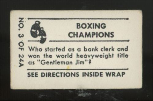 1948 Topps Magic James J. Corbett Boxing Champions #3 Good