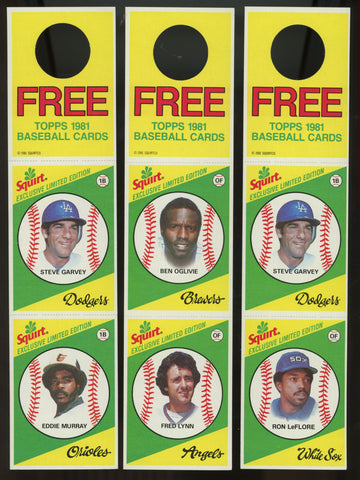 1981 Topps Squirt Baseball 22 Panel Complete Set (33/33)